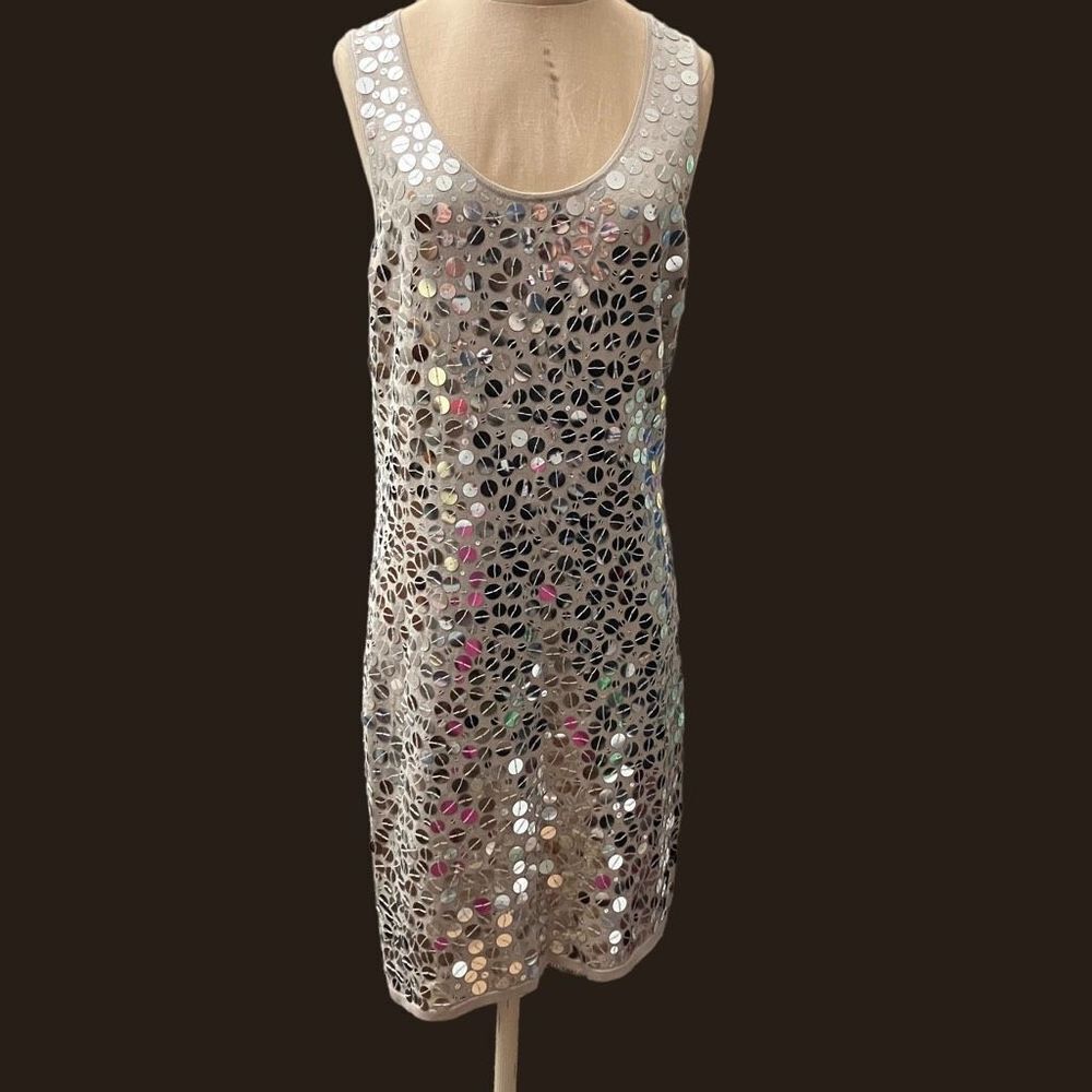 WORTHINGTON Silver Bangle Sparkle Dress / SZ: M / NWT